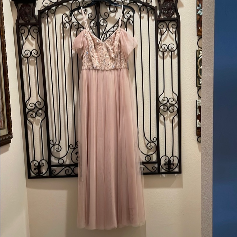 Elegant Pink Tulle Gown